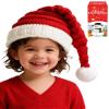 Asikkon Baby Christmas Knit Santa Hat Kids Knitted Beanie Hat for Infant Toddle 0 to 5 Years Old Red view 1