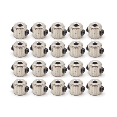 20PCS Metal Wheel Collars Lock Landing Gear Stoppers For RC Airplane Fixed-wing Parts Compatible With 1 6mm 2 1mm 2 6mm 3 1mm 4 1mm 5 1mm Shaft Sizes(20PCS 2.1MM)