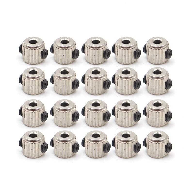 20PCS Metal Wheel Collars Lock Landing Gear Stoppers For RC Airplane Fixed-wing Parts Compatible With 1 6mm 2 1mm 2 6mm 3 1mm 4 1mm 5 1mm Shaft Sizes(20PCS 2.1MM)