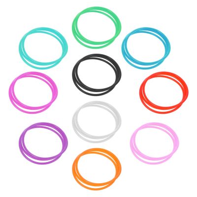30PCS Silicone Jelly Hair Tie Bracelet Silicone Jelly Bracelets Stretchy 80s Gel Gummy Rubber Bracelets Hair Ties for Women Adults Party Accessories (10 Colors)