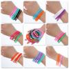 30PCS Silicone Jelly Hair Tie Bracelet Silicone Jelly Bracelets Stretchy 80s Gel Gummy Rubber Bracelets Hair Ties for Women Adults Party Accessories (10 Colors) view 4