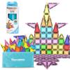 PicassoTiles 65pc Nano Magnetic Tile Travel Size Mini Portable Toy Construction Building Blocks Playset with Storage Bag Pouch STEM Montessori Classroom Magnet Tiles Stacking Toys for Kids Age 3+ PN03 view 1