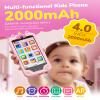 KOKODI 4 Inch Kids Smart Phone, Touchscreen HD Dual Camera Cell Phone for Children, Christmas Birthday Gifts Unicorn Learning Toys for Girls 3-10, First Preschool Education Phone Toy with 200+ Games view 4