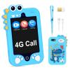 ele ELEOPTION 4G Smart Phone for Kids Toys with SIM Card, Touchscreen Toy Phone Interactive GPS Cell Phone for 3 4 5 6 7 8 9 10 Year Old Girls Boys Christmas Birthday Calling Smartphone Gifts Blue view 1