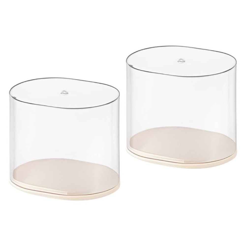 TTETTZ 2Pcs Clear Display Box Collectibles Display Box Transparent Figures Display Stand Dustproof Storage Cabinet for Miniatures, M