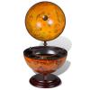 Gecheer Wooden Globe Bar, Rotating Wine Stand with Eucalyptus Wood Base, 16th Century Nautical Maps Design, for Home or Office Decoration view 3