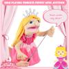 Role Play Hand Puppets Plush with Control Rod Chef Doctor Fireman Pirate Detective Athlete Nurse Worker Hand Puppet Toys for Kids Storytelling Imaginative Pretend Play Teaching Preschool(Princess) view 4