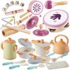 BUYGER Kitchen Pot and Pan Playset Bundle with Percussion Instruments Sets with Hand Drum, Plastic and Wooden, Kitchen Accessories Musical Instruments Toy Gifts Educational Learning Toys Gifts view 1