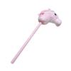 TTETTZ Plush Stick Horse Plush Hobby Horse Stick Toy Plush Animal Head Handcrafted for Children, Pink view 1