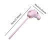 TTETTZ Plush Stick Horse Plush Hobby Horse Stick Toy Plush Animal Head Handcrafted for Children, Pink view 3