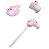 TTETTZ Plush Stick Horse Plush Hobby Horse Stick Toy Plush Animal Head Handcrafted for Children, Pink view 4