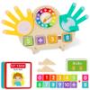 Quliwise Educational 2 in 1 Math Manipulatives Number Counting Blocks & Teaching Clock for Kids, Preschool Learning Toys for Toddlers 3-5, Montessori Toys for 3-5 Year Old Boys Girls Birthday Gifts view 1