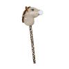 TTETTZ Plush Stick Horse Plush Hobby Horse Stick Toy Plush Animal Head Handcrafted for Children, Beige view 1