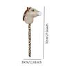 TTETTZ Plush Stick Horse Plush Hobby Horse Stick Toy Plush Animal Head Handcrafted for Children, Beige view 3