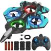FUNPX Foam RC Airplane with Cool Led Light, 360 Flip and Headless Mode, Remote Control Airplane RC Plane for Kids Adults Aged 6+, RC Flying Toy for Kids, Birthday Gift view 1