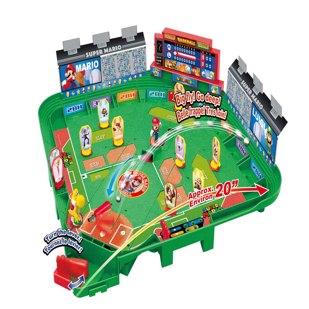 EPOCH Games Super Mario Stadium Baseball Game, Tabletop Skill and Action Game, Ages 5+