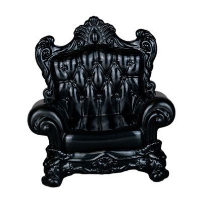 1:12 Dollhouse Sofa Model Miniature Living Room Furniture Mini Sofa Chair for Fairy Garden, Black