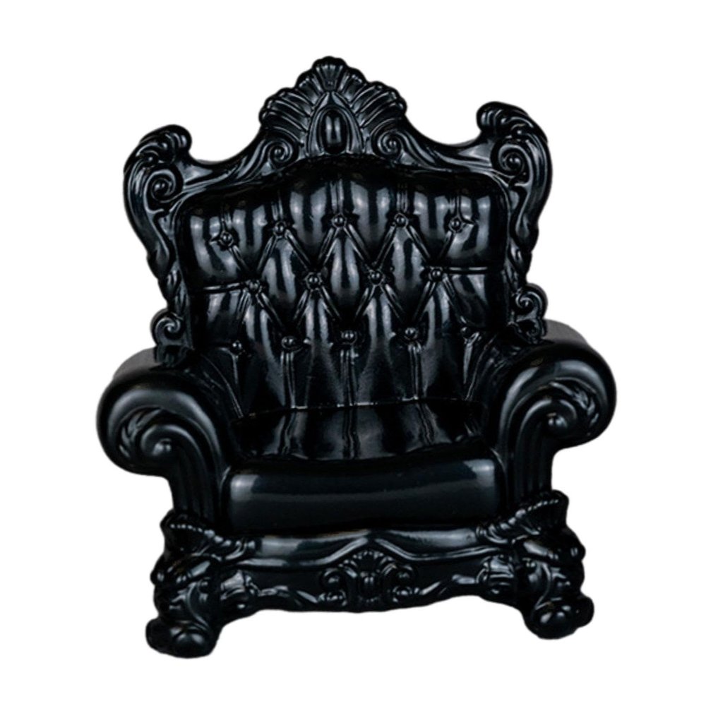 1:12 Dollhouse Sofa Model Miniature Living Room Furniture Mini Sofa Chair for Fairy Garden, Black
