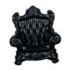 1:12 Dollhouse Sofa Model Miniature Living Room Furniture Mini Sofa Chair for Fairy Garden, Black view 1