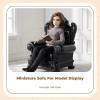 1:12 Dollhouse Sofa Model Miniature Living Room Furniture Mini Sofa Chair for Fairy Garden, Black view 4