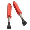 2Pcs Aluminum Alloy RC Shock Absorber Oil Damper Suspension Shock Absorber Upgrade for Tamiya 1/14 Trailer Truck Enhanced Off Road Performance Durable 62mm (Red) view 2