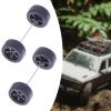 1/64 Scale Wheels Rims Tires Set RC Upgrade Part Spare Parts Vehicle Wheels Modified Tire for RC Truck Kids Collectors Accs, Black view 3