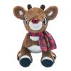 Baby Starters Musical Light Up 10 inch Fluffy Plush Reindeer Toy, Rudolph, The Red Nosed Reindeer from The Christmas Movie, Brown Rudolph with Red Plaid Scarf view 3