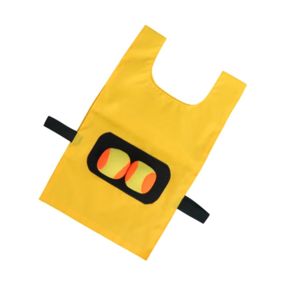 Outdoor Dodgeball Game Kit for Lawn Activities with Throwing Balls, Yellow