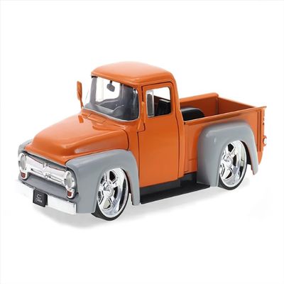 1956 Ford F-100 Custom in 2-Tone Orange & Grey (Just Trucks) Diecast, 1:24 Scale by Jada