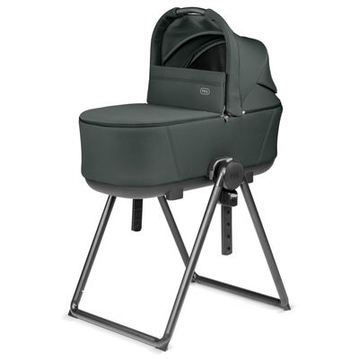 PEG Culla Flex Bassinet with Height Adjustable Stand, Metal (Sage Green)