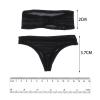 1/6 Scale Female Clothes, Women Figure Doll Clothing, Top and Bottom Underwear Set Costume for 12inch Action Figure, Black view 2