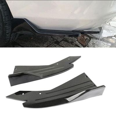 2 Pcs Car Rear Bumper Lip Spoiler for Lexus RC 2014-2024,Diffuser Spoiler Side Fin Corner Splitter Fins Scratch Protector Decoration Accessories,Carbon Fiber-A