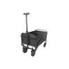FTYWKXJVR Folding Trolley Collapsible Large Capacity Utility Cart Shopping Push Grocery Wagon Basket Fit for Outdoor Camping Garden Beach(Black S) view 1