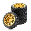 Compatible with Tamiya XV-01 XV01 TA06 for TT-01 for TT-02 for PTG-2 1/10 RC Car Upgrades Parts Accessories 4Pcs Rubber Tire Wheel Tyres RC Car Tyre Hub Wheels view 2
