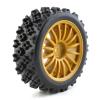 Compatible with Tamiya XV-01 XV01 TA06 for TT-01 for TT-02 for PTG-2 1/10 RC Car Upgrades Parts Accessories 4Pcs Rubber Tire Wheel Tyres RC Car Tyre Hub Wheels view 4