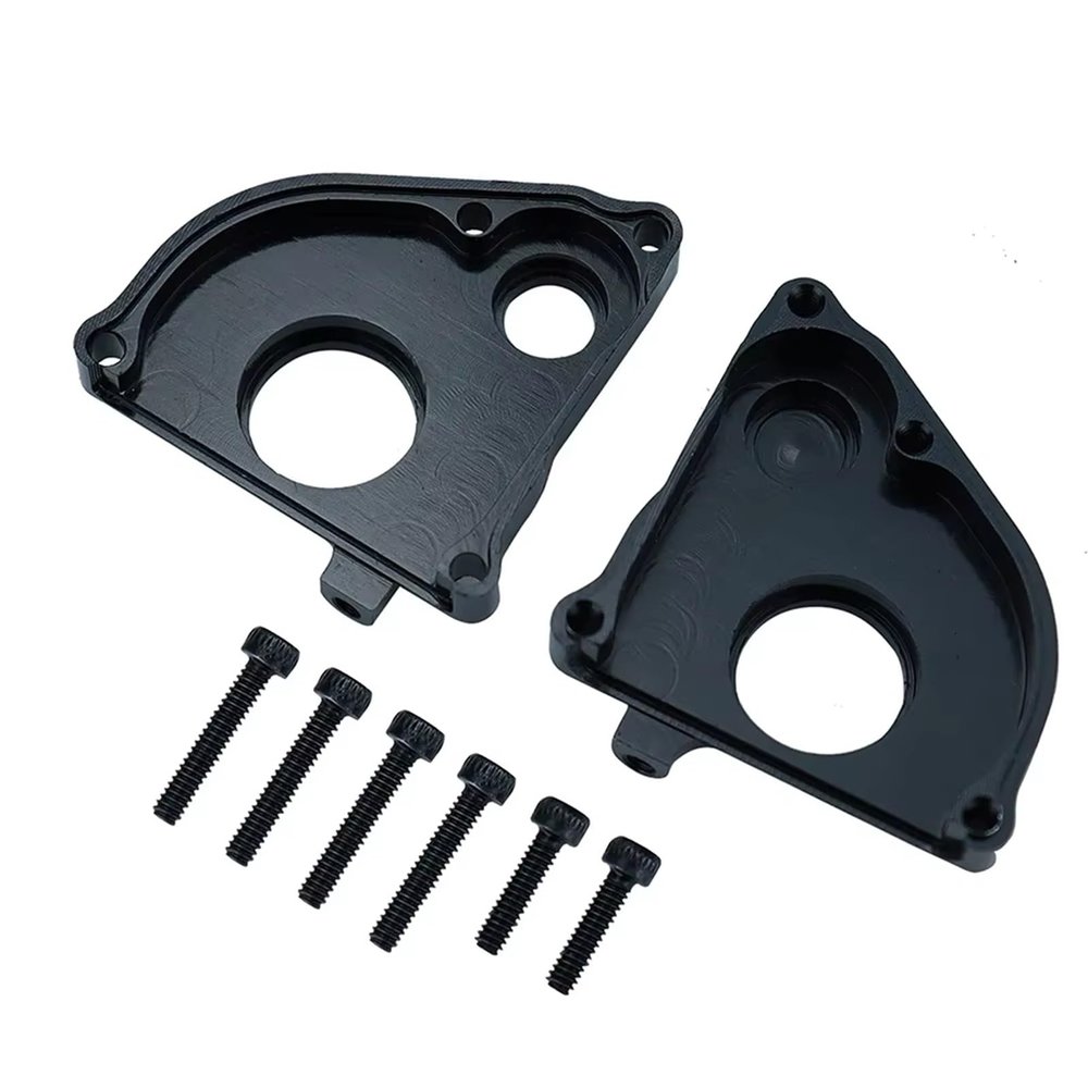 Compatible with Axial for SCX24 for Gladiator for Bronco C10 for JLU for Deadbolt 1/24 RC Car Part Conversion Metal Middle Gearbox Case RC Car Accessories(Black)