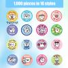 1000pcs Dental Stickers, 1.5in Round Cute Dentist Decals Tooth Fairy Stickers Reward Prize for Kids Fun Dental Decorations for Notebook Laptop Water Bottle (Style 3) view 2