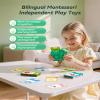 Bilingual Spanish and English Talking Flash Cards for Toddlers 1-3, Montessori Learning Toys with 31 Themes, Pocket Speech Toys for Language Development, Speech Therapy Toys, Sensory Learning view 3