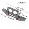 37g Front and 26g Rear Bumper - CNC Aluminum Bumper with Light for 1/18 RC Crawler TRX4M Defender Upgrade (B) view 2