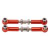 2PCS RC Steering Link Rod Servo Pull Linkage Arm Aluminium Alloy RC Car Parts for MJX 14210 14209 16208 16209 1/14 (Red) view 1