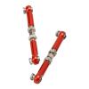 2PCS RC Steering Link Rod Servo Pull Linkage Arm Aluminium Alloy RC Car Parts for MJX 14210 14209 16208 16209 1/14 (Red) view 2