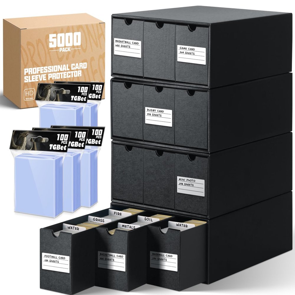 5000 Count MTG Card Sleeves and 8000+ Trading Card Storage Box