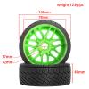 1/8 Extreme Speed RC Rally Car Tires On Road Tyres Ultra Hard Rims AND High Speed Tires 17mm HEX for 1/7 1/8 Scale Racing KM WRC C3 Redcat ARRMA HPI VRX WR8 HSP Hobao Kyosho GT2 (White) view 2