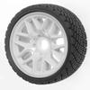 1/8 Extreme Speed RC Rally Car Tires On Road Tyres Ultra Hard Rims AND High Speed Tires 17mm HEX for 1/7 1/8 Scale Racing KM WRC C3 Redcat ARRMA HPI VRX WR8 HSP Hobao Kyosho GT2 (White) view 3