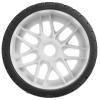 1/8 Extreme Speed RC Rally Car Tires On Road Tyres Ultra Hard Rims AND High Speed Tires 17mm HEX for 1/7 1/8 Scale Racing KM WRC C3 Redcat ARRMA HPI VRX WR8 HSP Hobao Kyosho GT2 (White) view 4