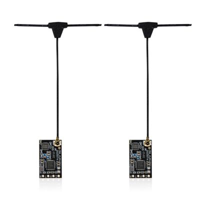 2pcs 2.4GHz ELRS Nano Receiver with 55mm T Antenna for ELRS FPV Remote Controller Ideal for FPV Drone/Tiny Whoop/Fixed Wing/RC Plane (CR8)