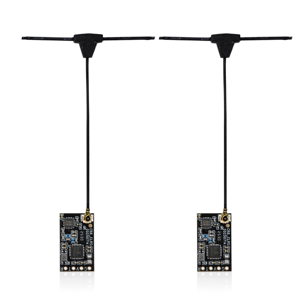 2pcs 2.4GHz ELRS Nano Receiver with 55mm T Antenna for ELRS FPV Remote Controller Ideal for FPV Drone/Tiny Whoop/Fixed Wing/RC Plane (CR8)