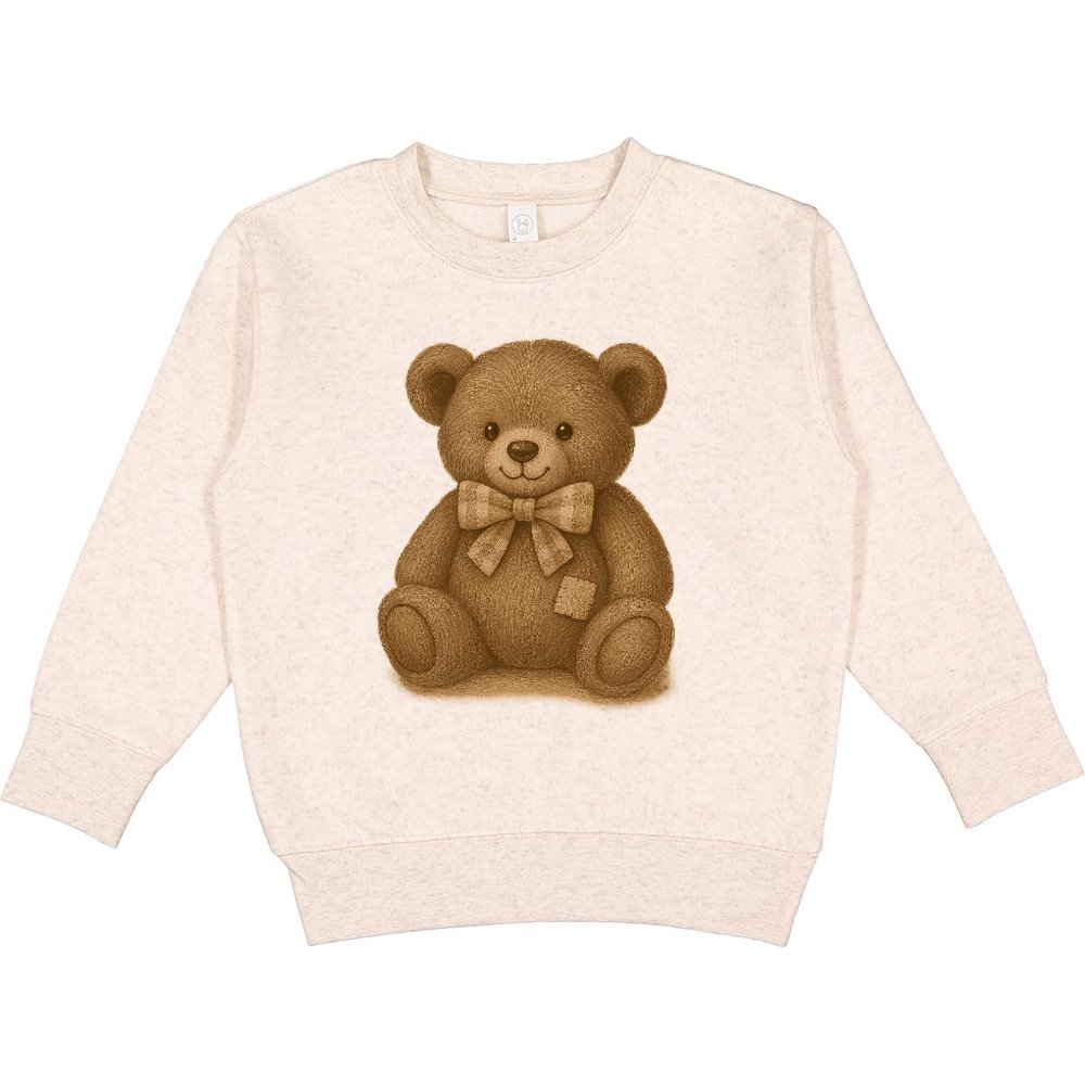 inktastic Teddy Bear Vintage Toddler Sweatshirt 2T Natural Heather 4653c