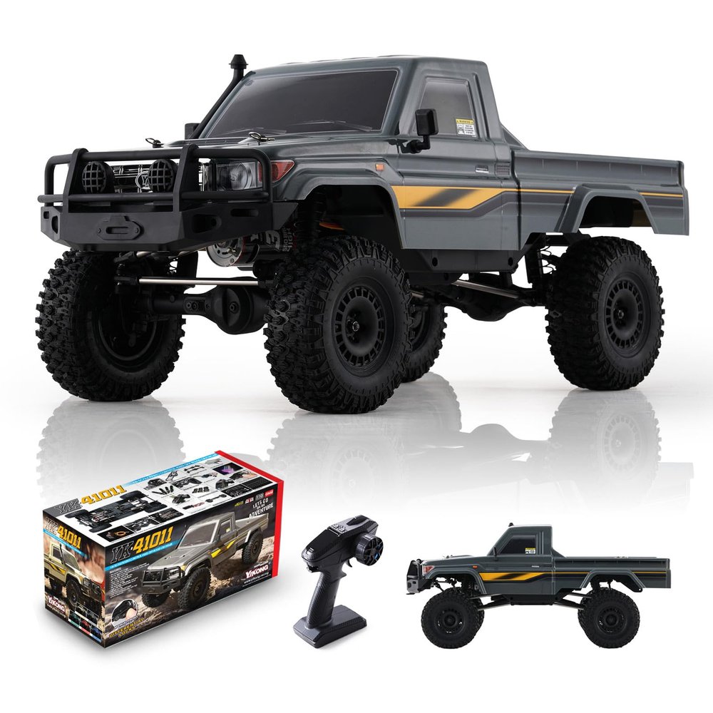 EAZYRC YKHOBBY 1/10 Scale 4X4 RC Rock Crawlers- LC79 Style 4WD Off-Road RC Rock Trucks, Manual Diff Locks, 2-Speed Transmission, Upgradeable Brushed Motor, 4WD Off-Road RS for Adults & Teens