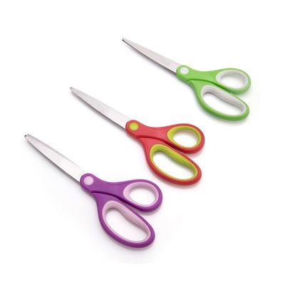 Galadim 7" Student Scissors Set of 3-pack, Rounded-tip, Kids Scissors Ages 8-10 8-12 8-16 for School Crafting Project, DIY, Arts GD-080-R3